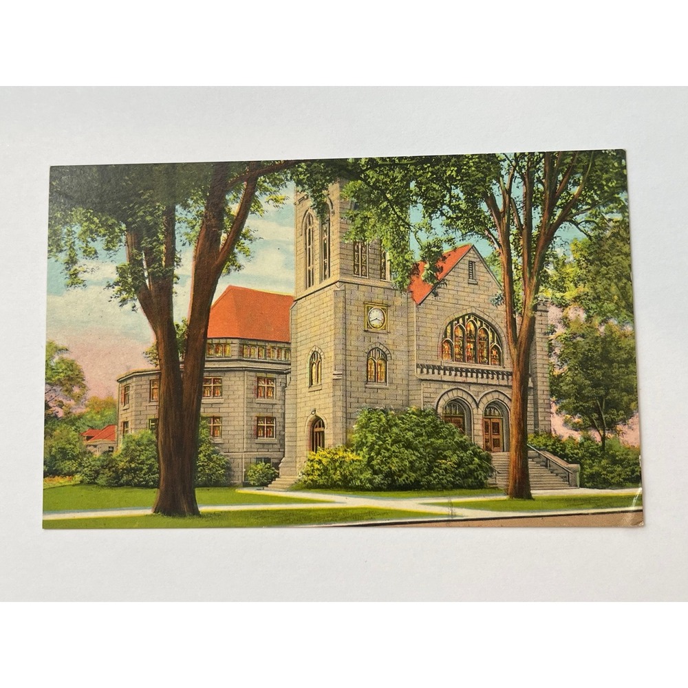 Vintage First Methodist Church‎ Watseka Illinois Postcard 00807